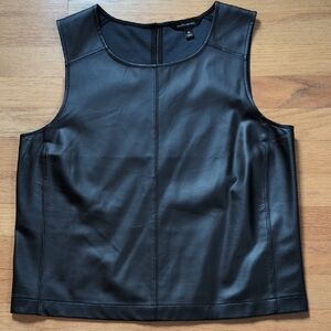 Banana Republic Vegan Leather Shell Tank Top